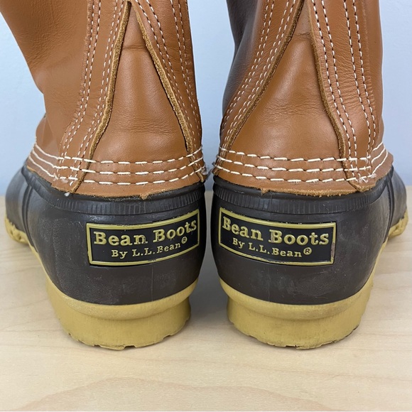 L.L. Bean Men’s Size 8.0 M Unlined Brown Leather Duck Boots Lace Up Classic - Picture 8 of 11
